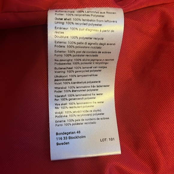 Amour Vert Deadwood recycled leather jacket size 38 - Picture 11 of 12